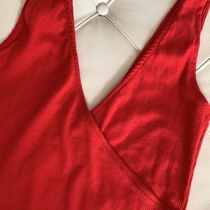Zara Trafaluc red bodysuit